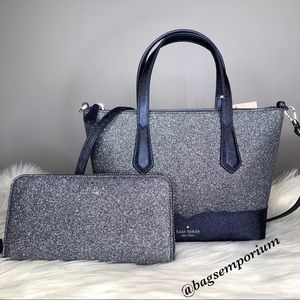 Kate Spade SM Glitter Purse and Wallet Set